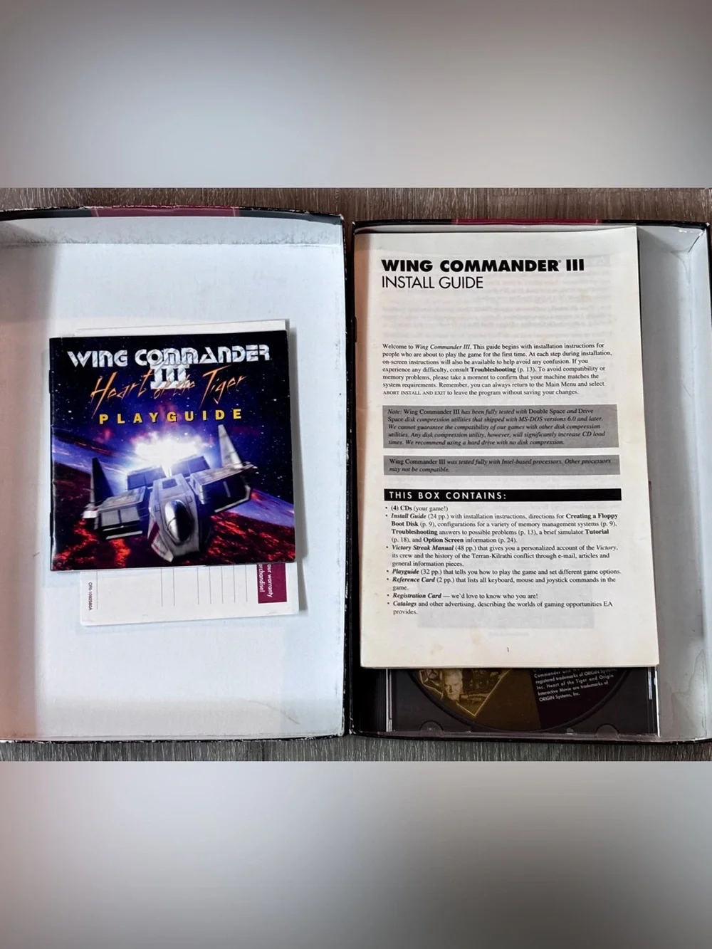 Wing Commander III Heart of the Tiger PC 1994 Big Box 4 Disc Complete DOS